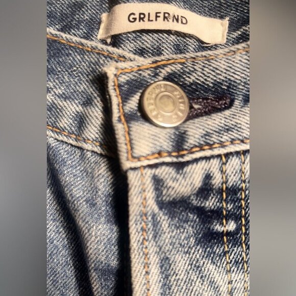 Grlfrnd Karolina sienna 5 pocket button fly highrise distressed cotton jeans 28 - Picture 4 of 5